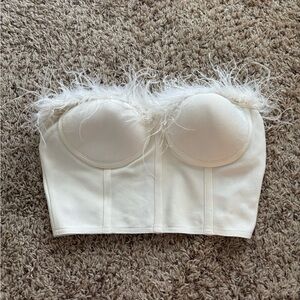 Elegant Cream Bustier Top